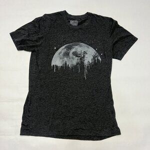 Curbside Moon Graphic Short Sleeve T shirt Heather Gray Large
